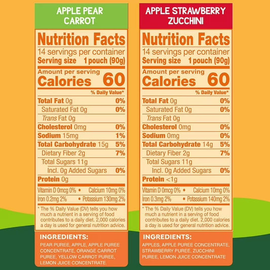 GoGo SqueeZ Fruit & VeggieZ Applesauce Pouches, 3.2 Ounce (28 Count)