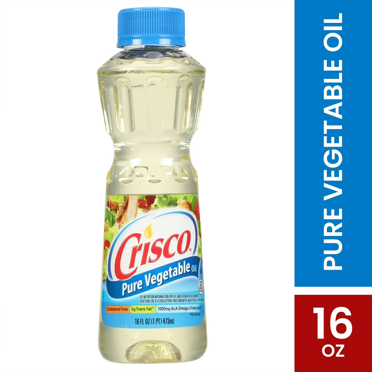 (12 pack) Crisco Pure Vegetable Oil, 16 fl oz