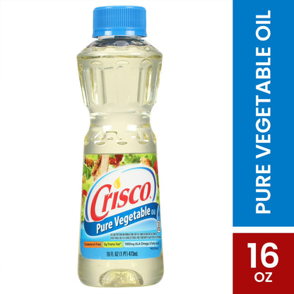 (12 pack) Crisco Pure Vegetable Oil, 16 fl oz