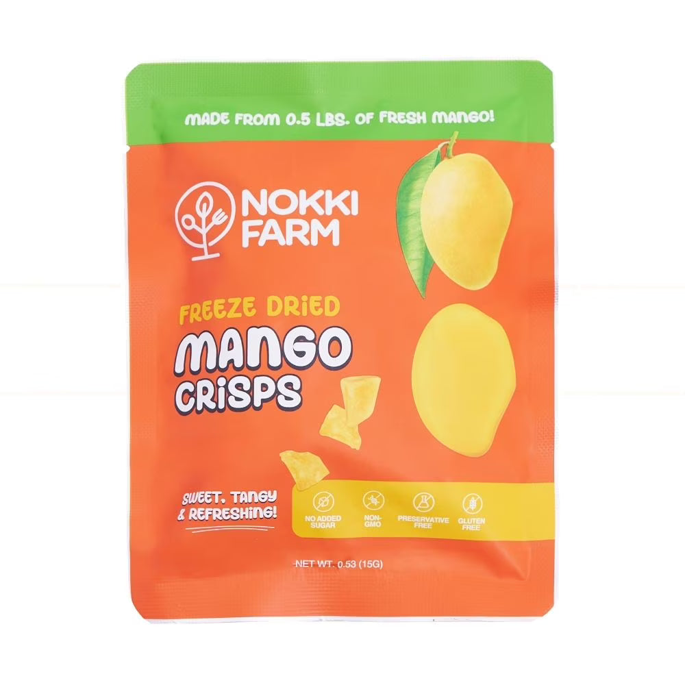 NOKKI FARM Freeze Dried Tropical Fruit Crisps Variety - Healthy & Exotic Tropical Superfood Snack, No Added Sugar or Preservatives, Kid-Approved, Portable for On-The-Go Snacking