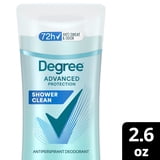 Degree Advanced Protection Antiperspirant Deodorant for 72-Hour Sweat & Odor Control for Women, Shower Clean with Body Heat Activated Technology, 2.6 oz