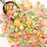 Assorted Fruit Pinwheel Starlight Hard Candy - 1 Pound (Approximately 75 pieces) - Fruit Flavored Starlight Individually Wrapped, Christmas Candy
