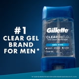 Gillette Antiperspirant Deodorant for Men, Clear Gel, Cool Wave, 3.8 oz, Twin Pack