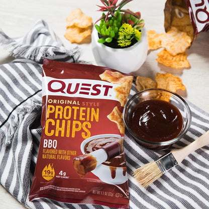 Quest Protein Chips, BBQ, 21g Protein, 1.1 Oz, Single