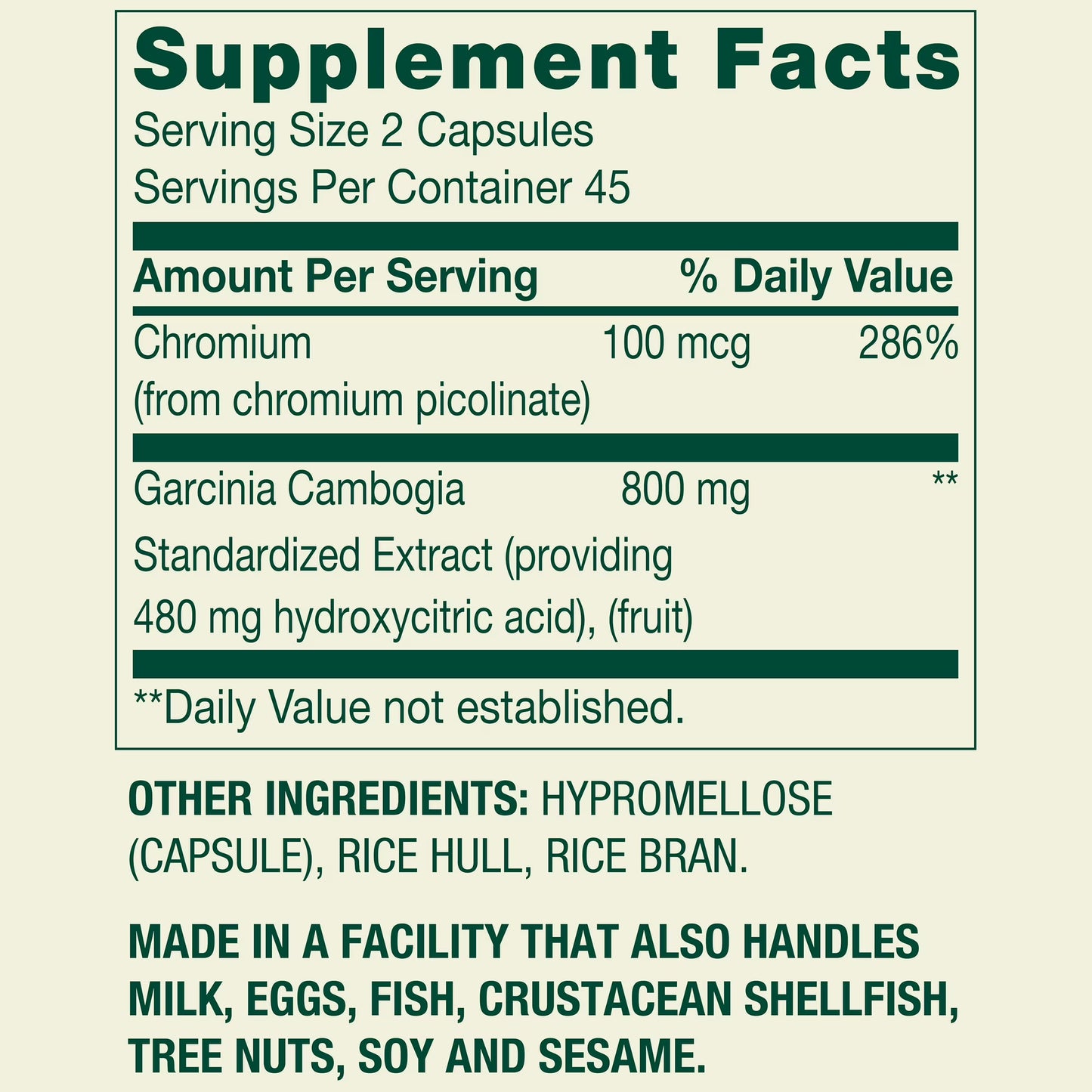 Spring Valley Garcinia Cambogia Dietary Supplement Vegetarian Capsules for Weight Management Support, 800 mg, 90 Count