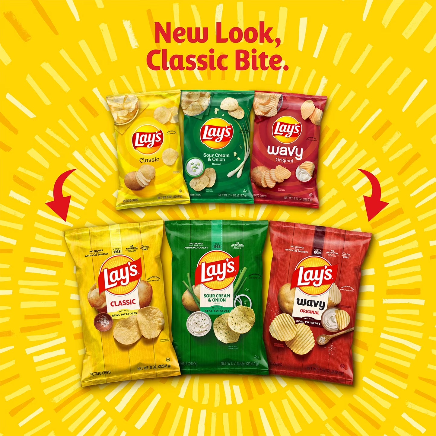 Lays All Dressed Potato Chips 7.75 oz Bag