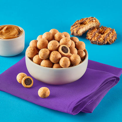 SKIPPY PB Bites Girl Scout Coconut Caramel Snack, Shelf-Stable, 5.5 oz Plastic Resealable Pouch
