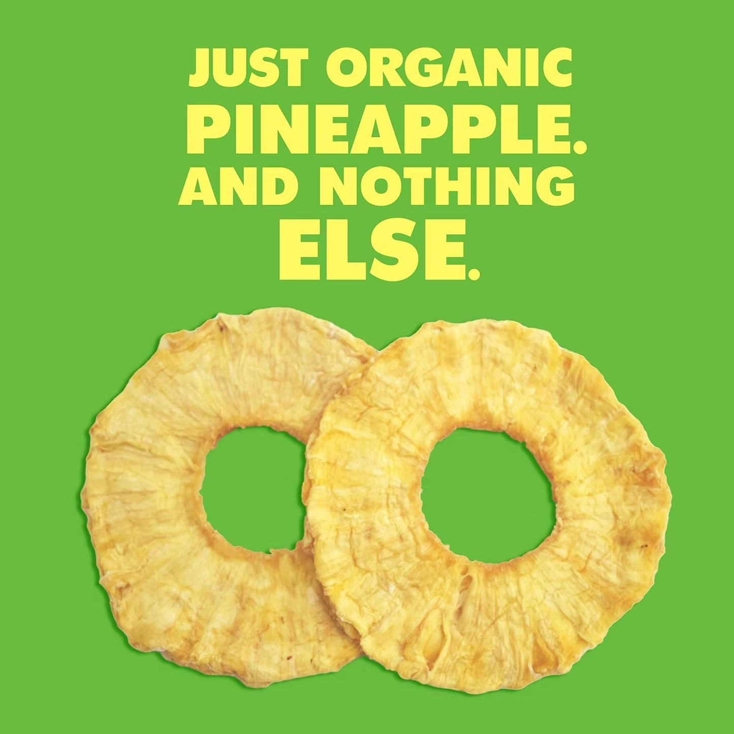 SOLELY Organic Dried Pineapple Rings (5.5 oz Resealable Bags, pack of 4), Real Fresh Fruit, 1 Ingredient, Healthy Snacks for All, Vegan 4 Bags (22 oz)