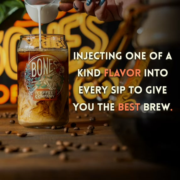 Bones Coffee Medium Roast Pumpkin Flavored Ground Coffee | 12 oz Frosted Pumpkin Roll Ground Coffee