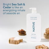 Native Body Wash for Women & Men, Sulfate Free, Sea Salt & Cedar, 36 fl oz