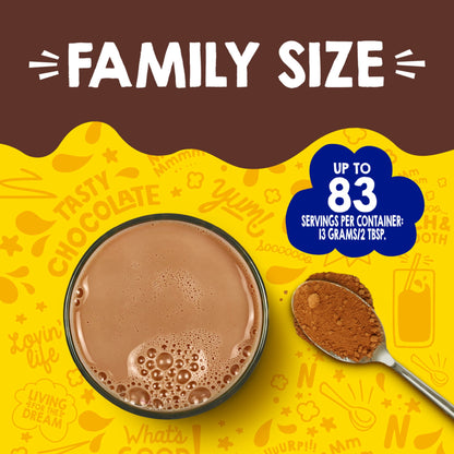 (4 pack) Nestle Nesquik Chocolate Flavor Powder Stir In Drink Mix Canister, 38 oz Canister, 83 Servings