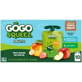 GoGo squeeZ No Sugar Added Apple & Gimme 5 Applesauce & Fruit Puree Variety, 3.2 oz (10 Pack)