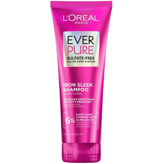 L'Oreal Paris EverPure Sulfate Free Iron Sleek Smoothing Hair Conditioner, 6.8 fl oz