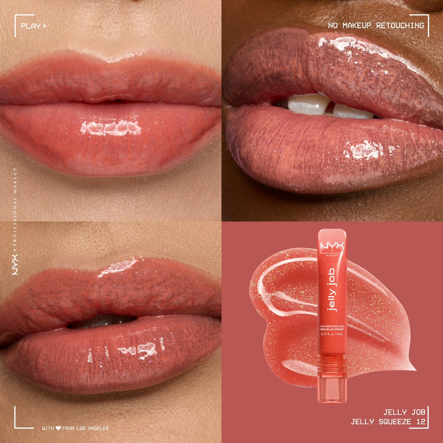 NYX Professional Makeup Jelly Job Lip Gloss, Jelly Squeeze 12
