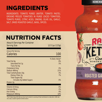 RAGU Kettle Cooked Roasted Garlic Pasta Sauce, 24 oz