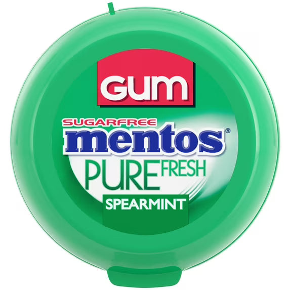 Mentos Pure Fresh Sugar-Free Spearmint Xylitol Chewing Gum, 50 Count Bottle