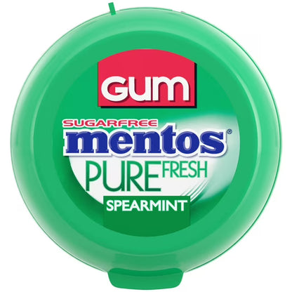 Mentos Pure Fresh Sugar-Free Spearmint Xylitol Chewing Gum, 50 Count Bottle