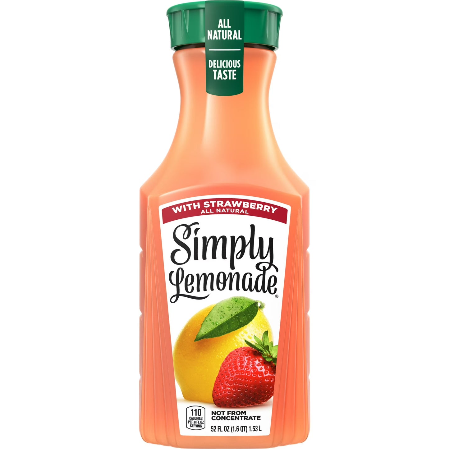 Simply Lemonade with Strawberry Bottle, 52 fl oz