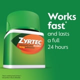 Zyrtec 24 Hour Allergy Medicine Tablets, 10 mg Cetirizine HCl Antihistamine, 30 Count