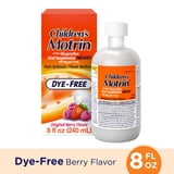 Children’s Motrin Dye-Free, Oral Suspension Liquid, Ibuprofen, Pain Reliever, Berry Flavor 8 Fl oz