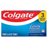 (2 pack) Colgate Cavity Protection Fluoride Toothpaste, Great Regular Mint Flavor, 3 Pack, 6 oz
