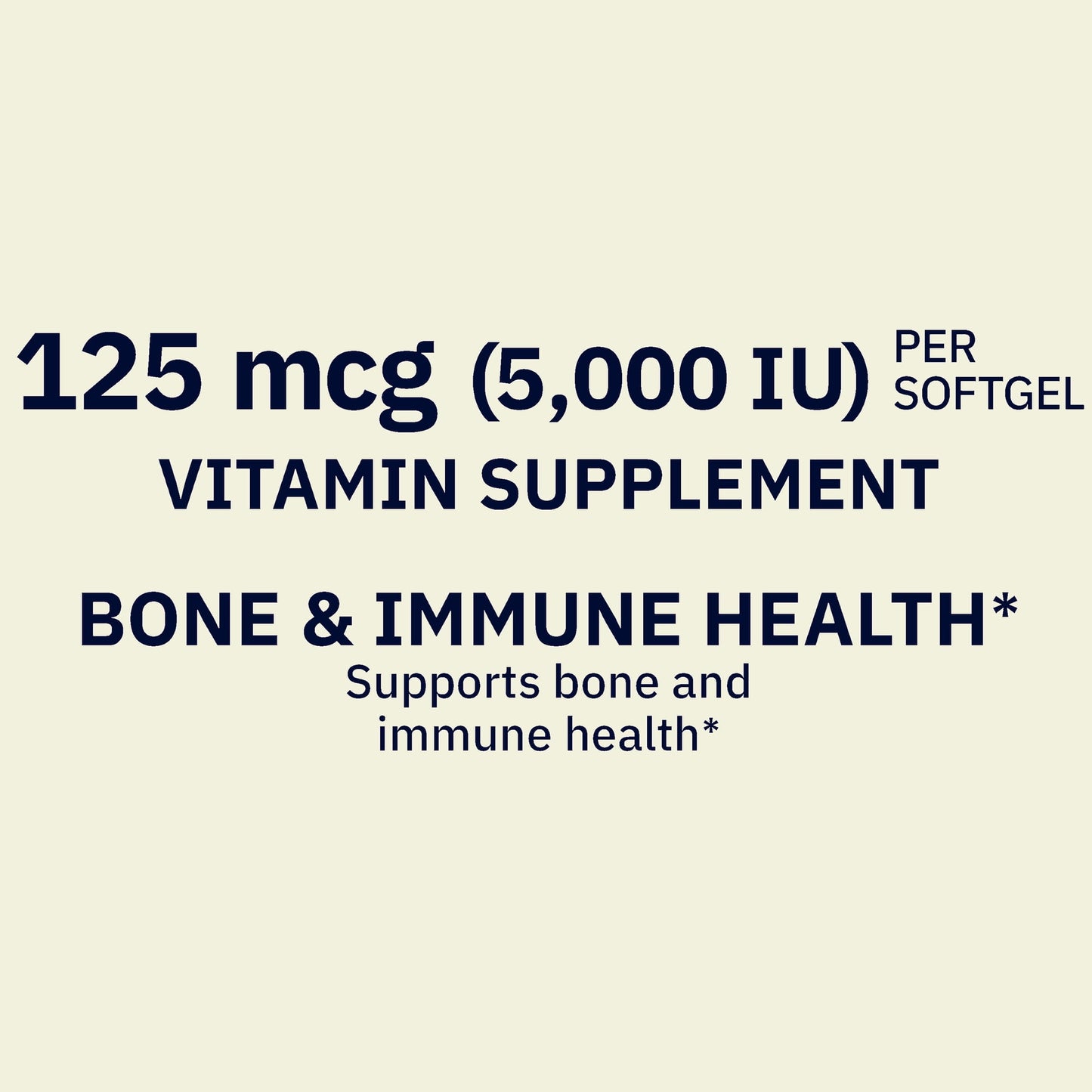 Spring Valley Extra Strength Vitamin D3 Softgels, 125 mcg (5000 IU), 250 Count, Supplement for Bone and Immune Health