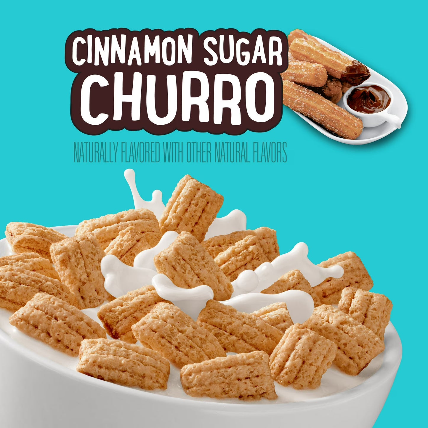 Kellogg's Krave Cinnamon Sugar Churro Breakfast Cereal Family Size Box, 16.8 oz