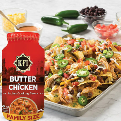 KFI Butter Chicken Simmer Sauce Creamy Cooking Sauce, 24 oz, Gluten-Free, Family Size