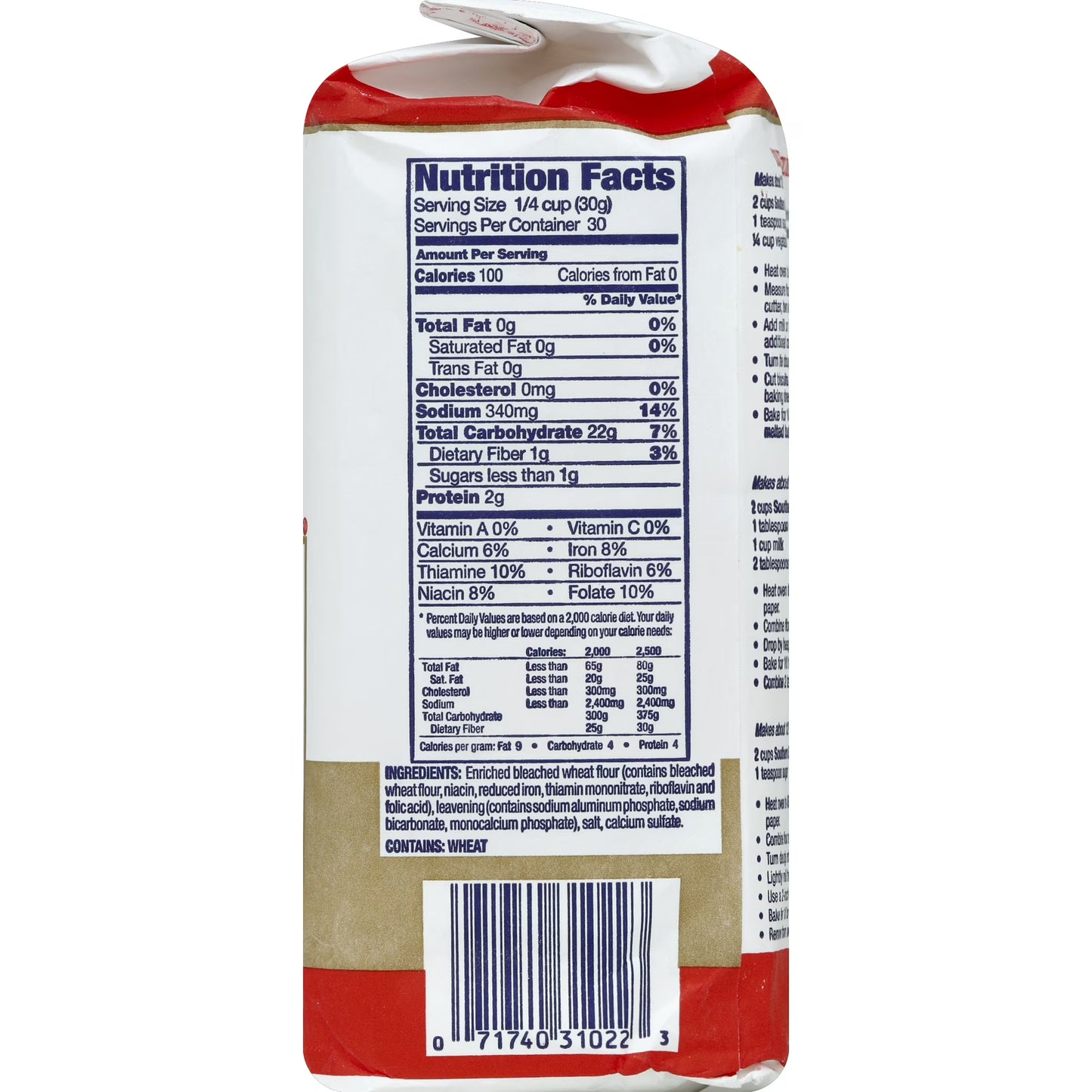 Southern Biscuit Self-Rising Flour, 32 oz, Pre-Sifted Enriched Soft Winter Wheat Flour with Leavening