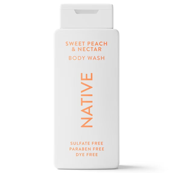 Native Moisturizing Shampoo, Conditioner, & Body Wash Set, Sweet Peach & Nectar, Sulfate & Paraben Free, 16.5 oz