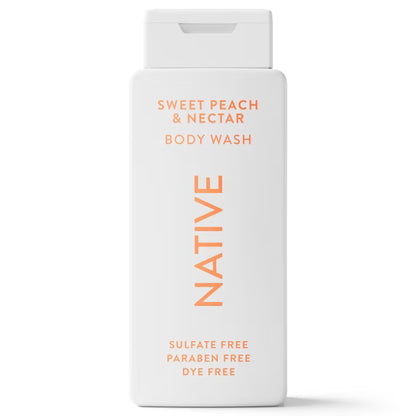 Native Moisturizing Shampoo, Conditioner, & Body Wash Set, Sweet Peach & Nectar, Sulfate & Paraben Free, 16.5 oz
