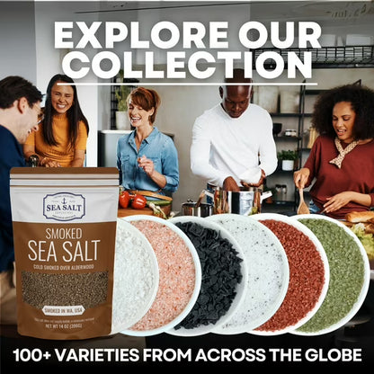 Sea Salt Superstore Fine Grain Cold Smoked Sea Salt over Alderwood Gluten-Free