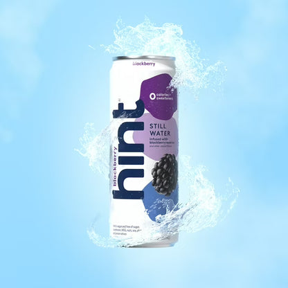 Hint Canned Water, Blackberry-Purified Flavored Water with Zero Calories, Natural Flavors, and Sugar Free - 12 Fl Oz Cans (Pack of 12)