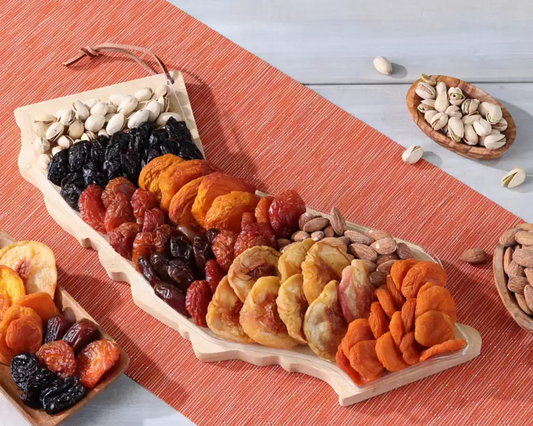 Wine Country Gift Baskets Dried Fruit & Nut California Bamboo Cutting Board