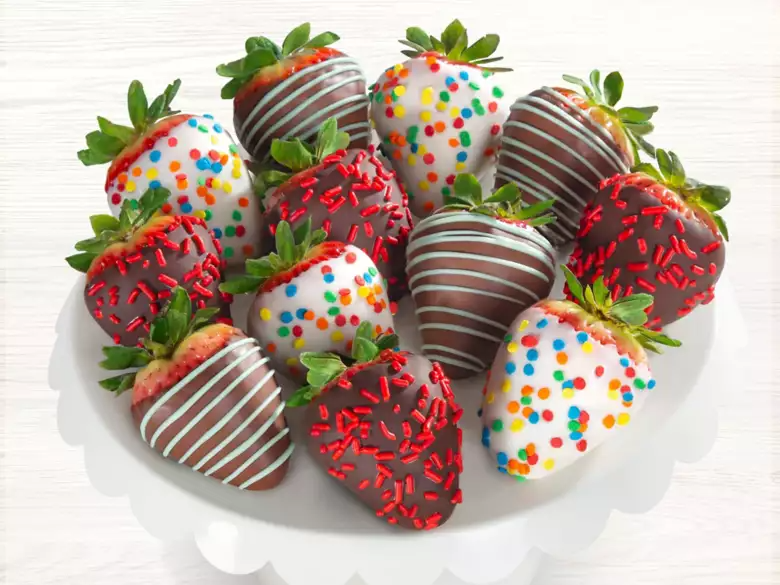 Birthday Dipped Strawberries (full dozen)
