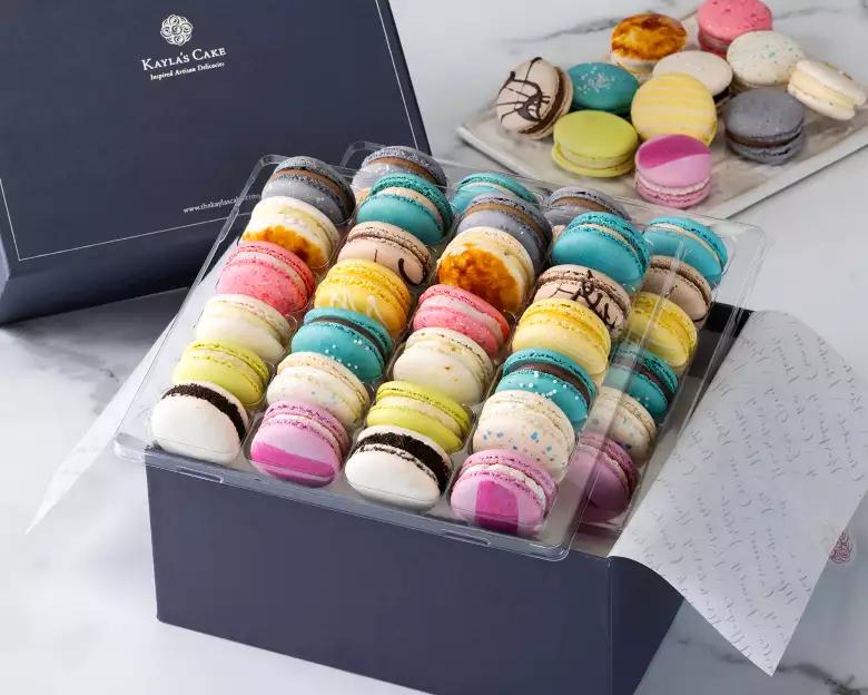 Kayla's Bakery Premium Box of 48 Macarons
