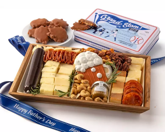 Wine Country Gift Baskets Father's Day Charcuterie Tray and Pecan Cluster