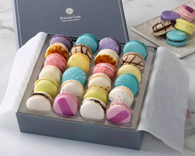 Kayla's Bakery Premium Box of 24 Macarons