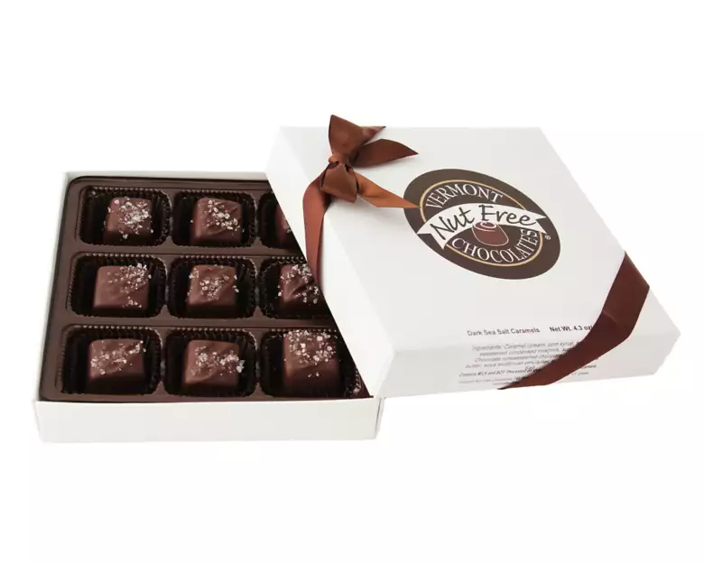 Dark Sea Salt Caramels (9pc) - Nut Free