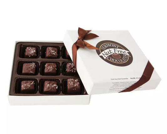 Wine Country Gift Baskets Dark Sea Salt Caramels (9pc) - Nut Free