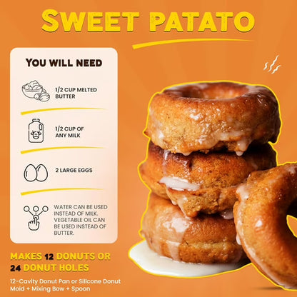 West Food Brands Sweet Potato Donut Mix for Baking, Allergen & Gluten-Free Dessert, 8.8 oz