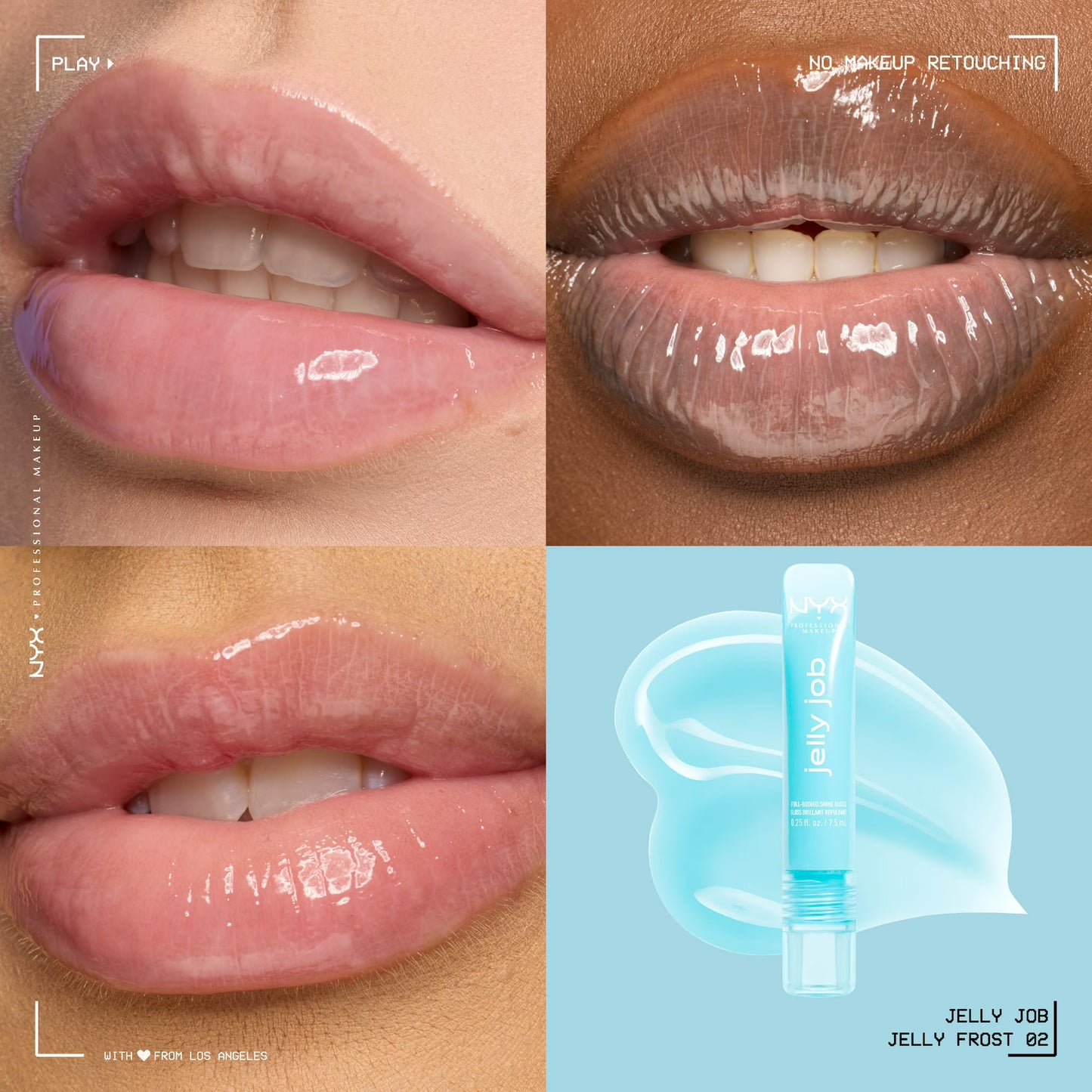 NYX Professional Makeup Jelly Job Lip Gloss, Jelly Frost 02