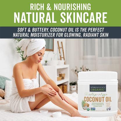 Viva Naturals Organic Extra Virgin Coconut Oil, 32 fl oz (946 ml)