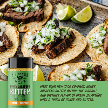 Fire & Smoke Society Honey Jalapeno Butter Seasoning, 7 oz Mixed Spices & Seasonings
