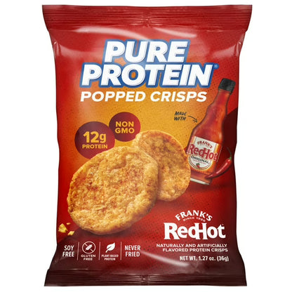 Pure Protein, Frank’s RedHot Popped Crisps, 12g Protein, 1.27 oz