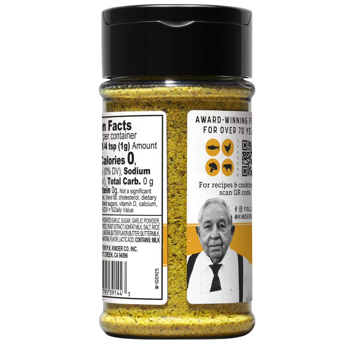 Kinder's Garlic Butter Seasoning Blend with Sea Salt, Garlic, and Spices, 2.8 oz