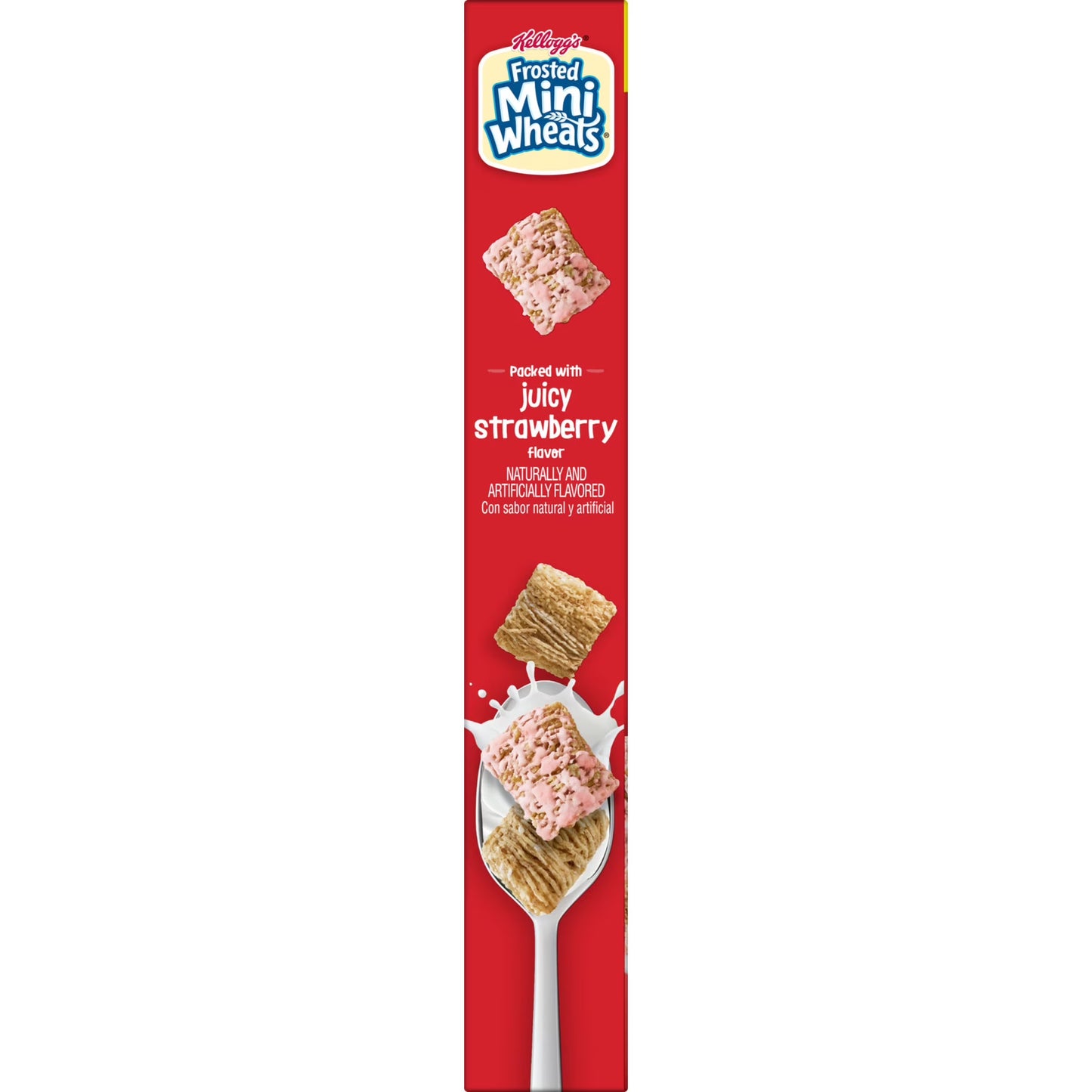 Kellogg's Frosted Mini-Wheats Strawberry Breakfast Cereal, High Fiber, Family Size, 20 oz