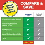 Equate 24 Hour Cetirizine Hydrochloride Allergy Relief Tablets, 10 mg, 90 Count