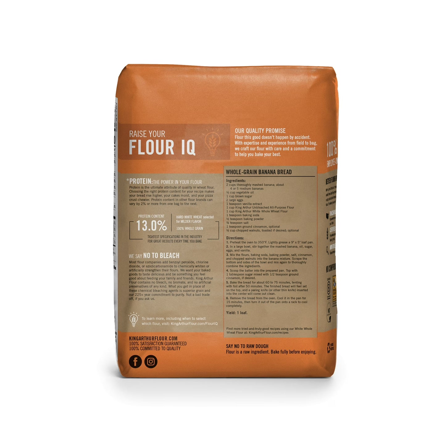 King Arthur Flour White Whole Wheat Flour 5 lb. Bag
