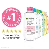 Garnier SkinActive Micellar Cleansing Water All in 1 Makeup Remover, Face Cleanser, 13.5 fl oz